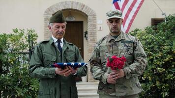 Veteran And Military Son Commemorate The Dead On American Memorial Day video