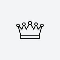 Crown thin liner icon isolated vector