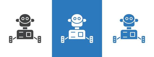 Wheels robot icon thin line illustration vector