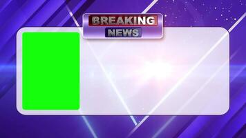 Breaking News Full Template for Text and Photo in Green Screen video