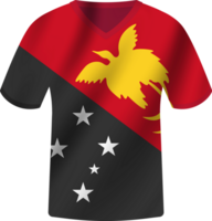 Papua new guinea flag waving jersey soccer team png