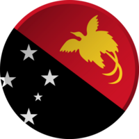 Papua New Guinea flag with circular concave button design png