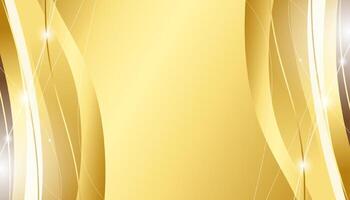 Abstract golden wavy background vector