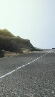 Scenic view of empty road amidst volcanic landscape video