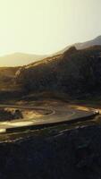 road in mountain at Lofoten islands video