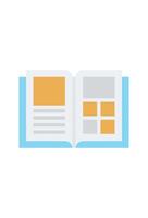 simple open book icon for learning vector