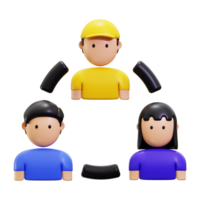 3d Business Group icon. suitable for teamwork and connection concepts in business or social media designs png