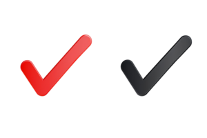 Two red and black check marks are shown side by side png