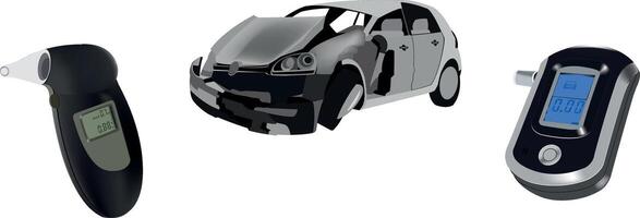 Car accident and car accident insurance vector