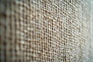 Textured fabric up close showing intricate patterns and natural fibers in warm tones photo