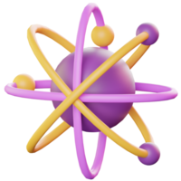 3D Atomic Model for School Science Projects png