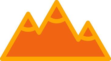 Mountains Orange Filled Icon vector