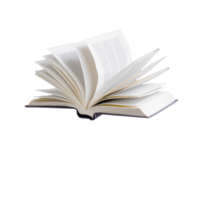 Book with spread pages isolated on transparent background png