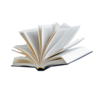 Open book with flipping pages isolated on transparent background png