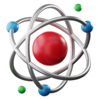 3D Atom Illustration png