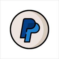 paypal logo en un circulo vector