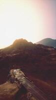 Winding Road Through Scottish Mountain Coast video