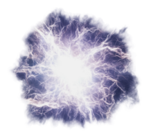 Electric explosion on white background png