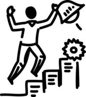 Improvement icon in hand drawn style vector