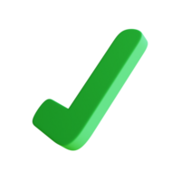 3D Green Checklist Icon Design png