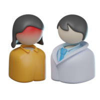 3D Health Consultation Transparent Icon Illustration png