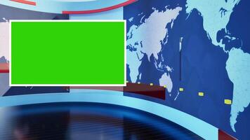 World Map Background 3d rendering with green screen video