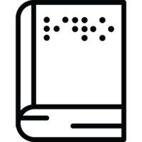 Braille book icon on a transparent background png