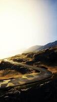 Curved Road Through Scottish Mountain Range video