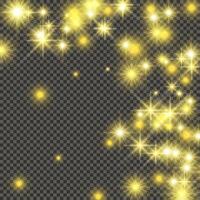 Gold backdrop with stars and dust sparkles vector