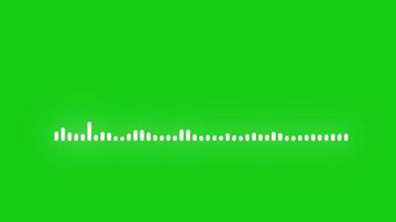 Digital Audio Equalizer Effect Spectrum Sound Wave Equalizer Effect Animation Green Screen. 4K Resolution video