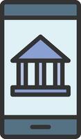 Mobile Banking icon image. Suitable for mobile apps, web apps and print media. vector