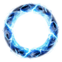 Electric Blue Energy Circle Illustration. Electric Energy Circle on Isolated Background png