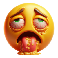 Nauseated Face Emoji on transparent png