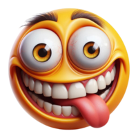 Zany Face Emoji on transparent png