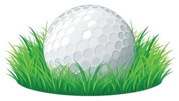 golf ball in the grass vector