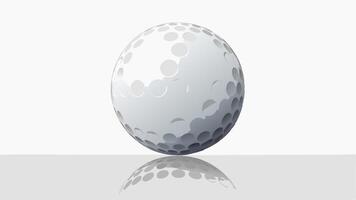 golf ball on white background illustration vector