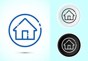 Home icon design illustration, main page icon for mobile and web vector