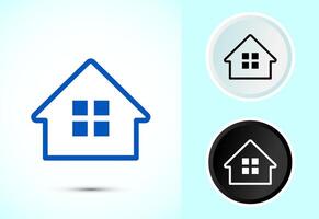 Home icon design, main page icon for mobile and web vector