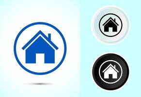 Home icon, main page icon for mobile and web vector