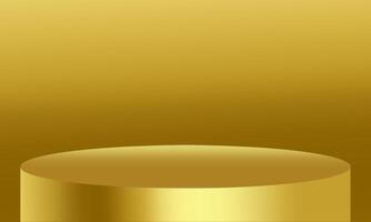 golden podium with a gold background for product vector