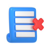 document decline 3d icon png