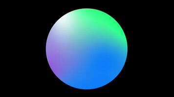 Gradient Sphere Animation. AI Voice Waveform. Technology Sound Smooth Overlay. 4K video