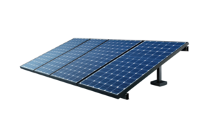 A modern solar panel isolated on a transparent background. emphasizing renewable energy technology and sustainable energy solutions. png