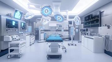 Advanced Surgical Suite Highlighting Modern Medical Tools and Cutting-Edge Technology photo