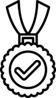 Medal Line Icon vector