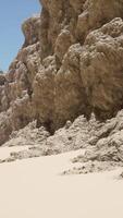 A desert landscape with rocks and sand video