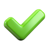 3D Green Check Mark Illustration png