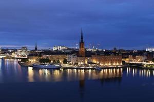 allmän utsikt över gamla stan i stockholm, sverige foto