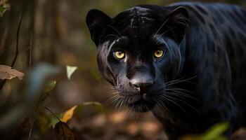 Bengalen tijger zittend in gras, alertheid in dier ogen gegenereerd door ai foto