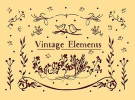 Free Vintage Elements Vektor Hintergrund